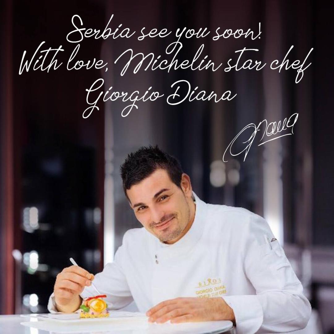 Michelin star chef Giorgio Diana<br> u Novom Sadu